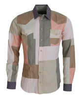 Dolce & Gabbana Multicolor Cotton Patchwork Slim Shirt -   -  Dolce & Gabbana.